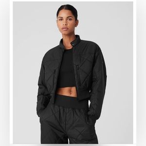 Snowrider Puffer Jacket - Black XS Alo (NEW)